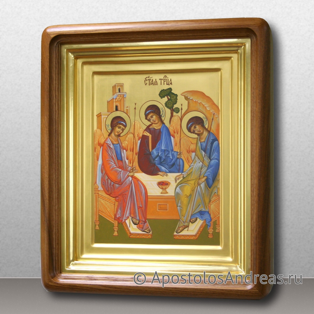 Икона Святая Троица (Рублевская), в киоте | Образец № 10