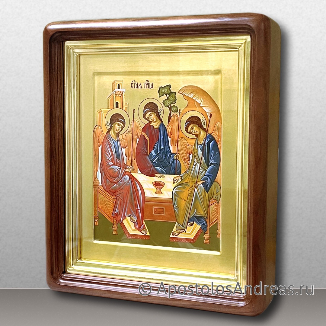 Икона Святая Троица (Рублевская), в киоте | Образец № 12