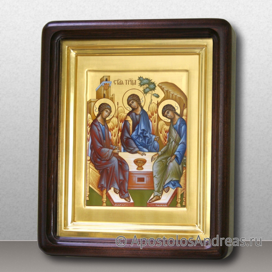 Икона Святая Троица (Рублевская), в киоте | Образец № 13