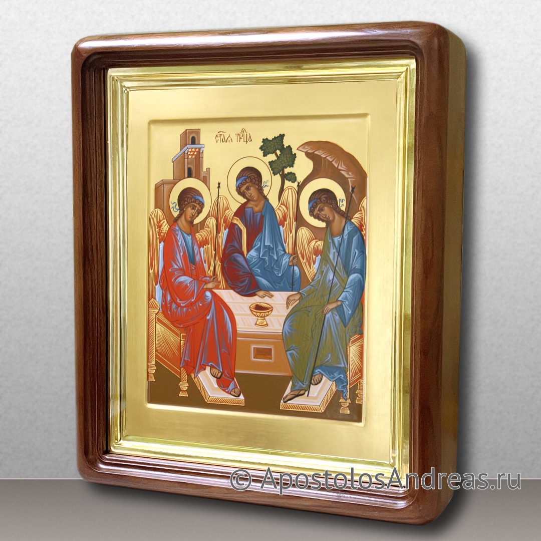Икона Святая Троица (Рублевская), в киоте | Образец № 14