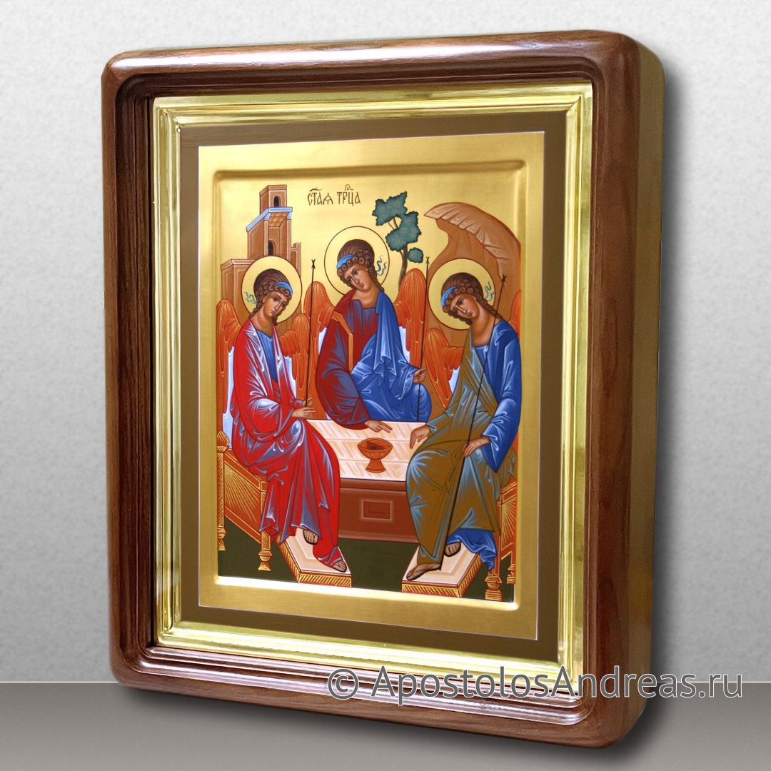 Икона Святая Троица (Рублевская), в киоте | Образец № 15