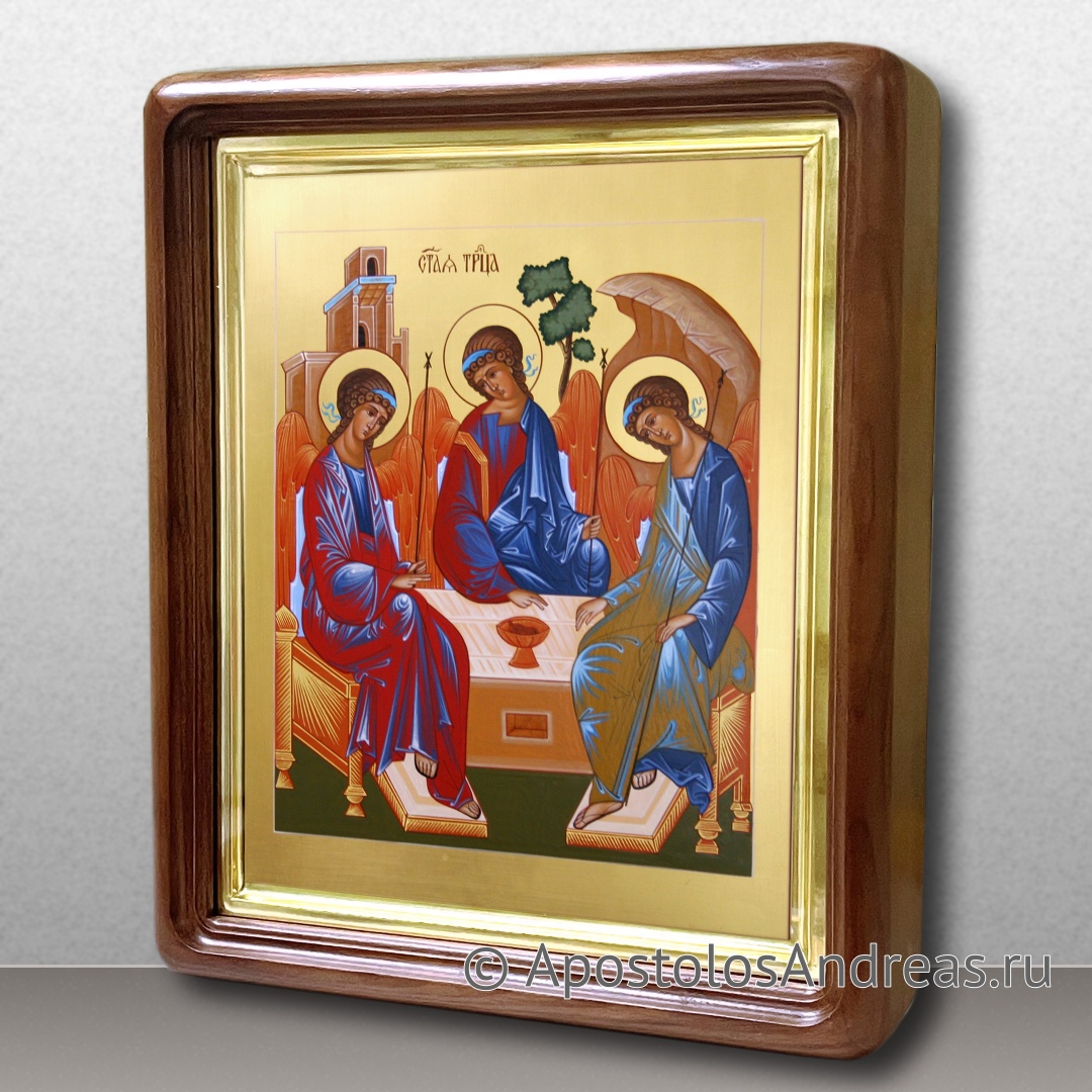 Икона Святая Троица (Рублевская), в киоте | Образец № 16