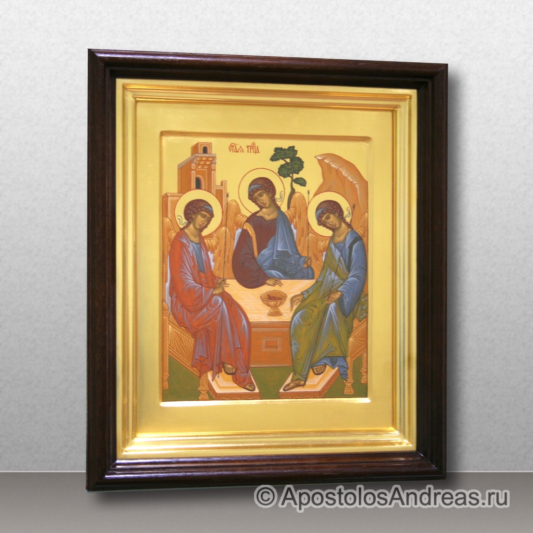 Икона Святая Троица (Рублевская), в киоте | Образец № 1