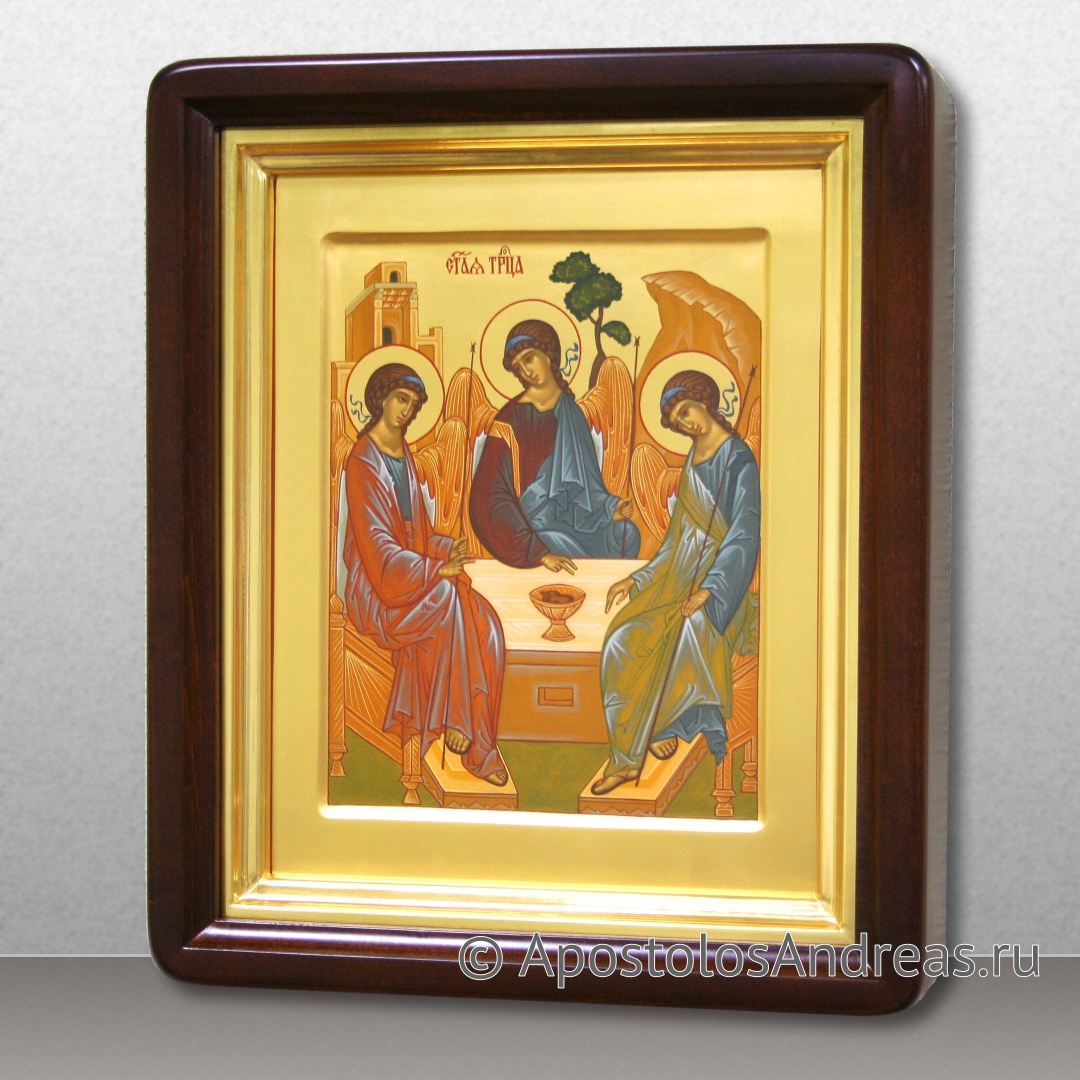 Икона Святая Троица (Рублевская), в киоте | Образец № 2