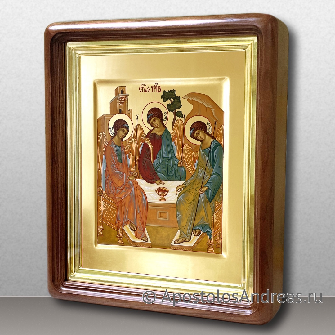 Икона Святая Троица (Рублевская), в киоте | Образец № 3