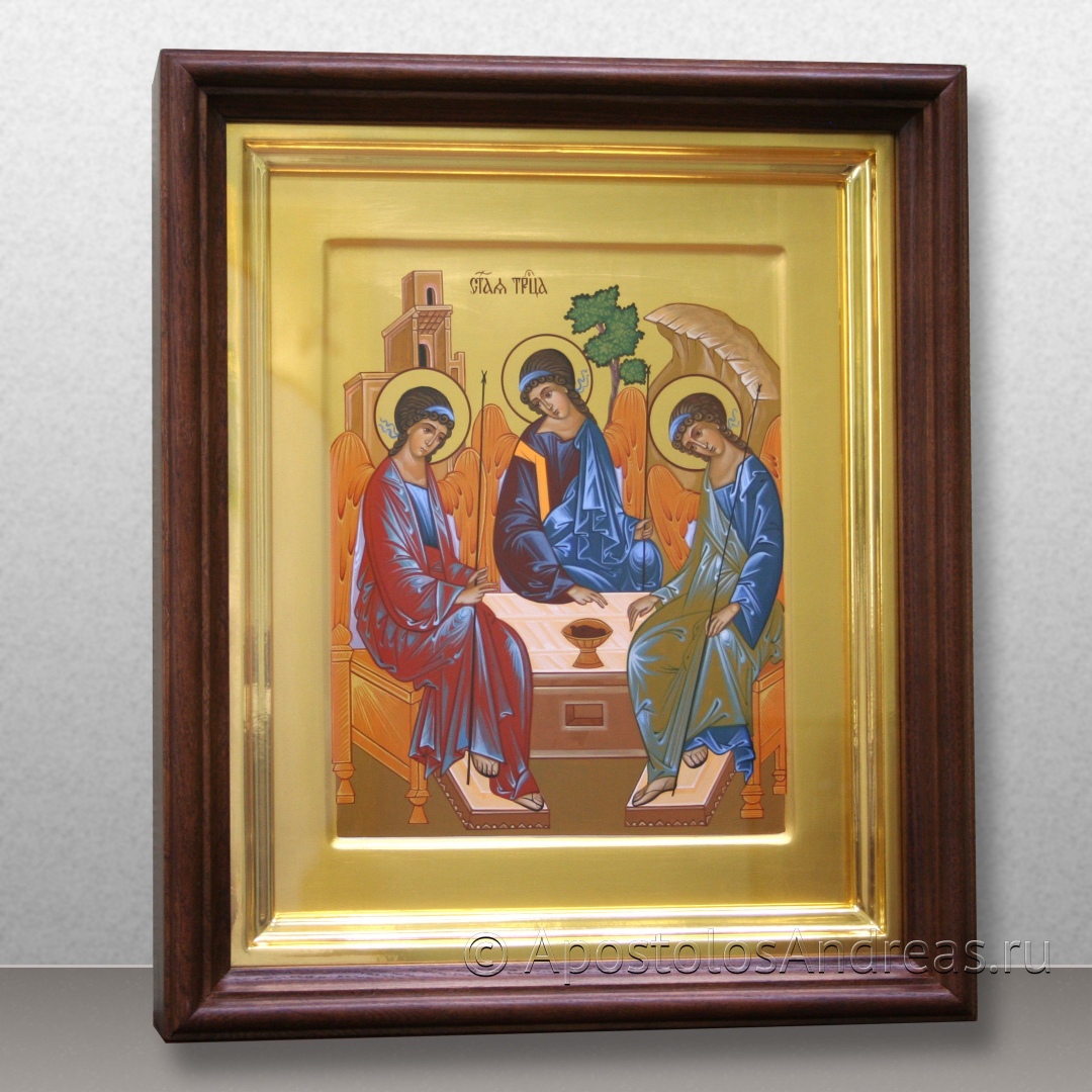 Икона Святая Троица (Рублевская), в киоте | Образец № 5