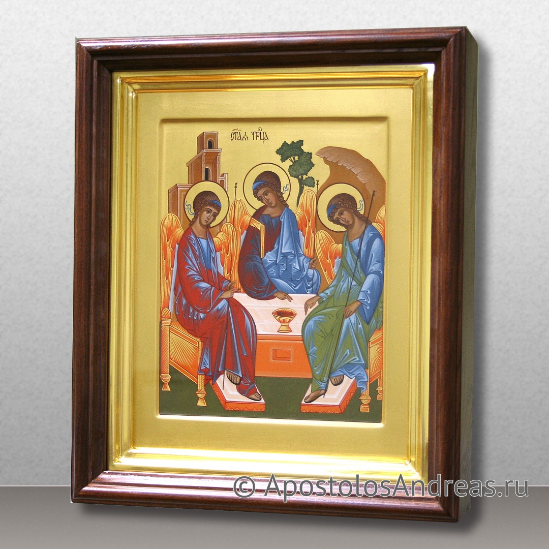 Икона Святая Троица (Рублевская), в киоте | Образец № 7