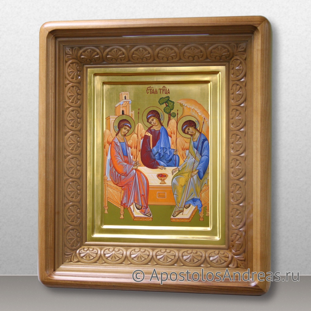 Икона Святая Троица (Рублевская), в киоте | Образец № 9