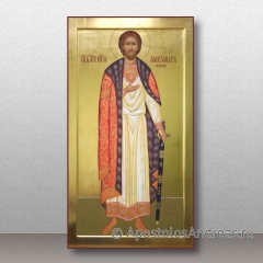 Мерная икона Александр Невский с золочением, миниатюра № 25