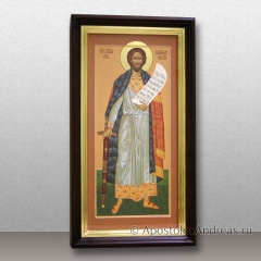 Мерная икона в киоте Александр Невский, с золочением нимба и рамы, миниатюра № 33