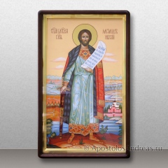 Икона в киоте ростовая Александр Невский с золочением фона, миниатюра № 38