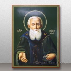 Икона Александр Свирский живописная, миниатюра № 8