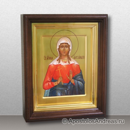 Рукописная икона Александра Анкирская (Коринфская), дева