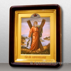 Живописная икона Андрея в киоте с дверцей, миниатюра № 30
