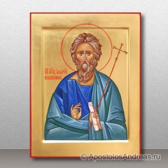 Именная икона Андрей Первозванный на золоте, миниатюра № 3