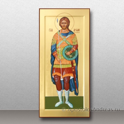 Рукописная икона Артемий Антиохийский, великомученик, военачальник