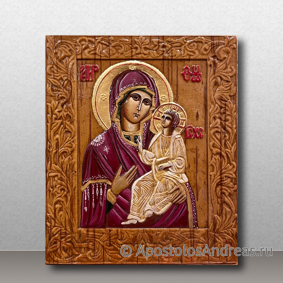 Икона Божия Матерь Казанская (на бересте) | Образец № 3