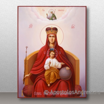 Рукописная икона Державная Божия Матерь