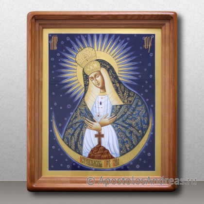 Рукописная икона Остробрамская Божия Матерь