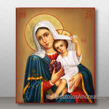 Рукописная икона Покрывающая (Домодедовская) Божия Матерь