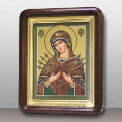 Икона в киоте Семистрельная Божья Матерь, миниатюра № 36