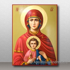 Икона Валаамская Божья Матерь с золочением и гравировкой нимба, миниатюра № 5