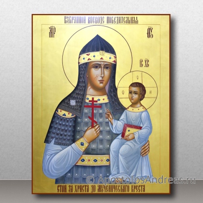 Рукописная икона Взбранной Воеводе победительная
