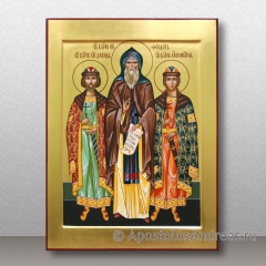 Икона Давид, Константин и Феодор, благоверные князья, миниатюра № 1