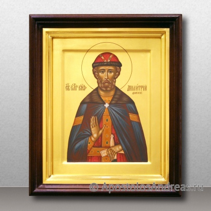 Рукописная икона Димитрий Донской, благоверный князь (Дмитрий)