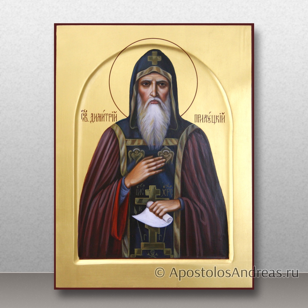 Икона Димитрия Прилуцкого (с золочением фона), образец № 3