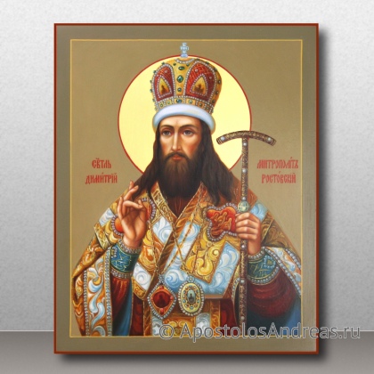Рукописная икона Димитрий Ростовский митрополит, святитель (Дмитрий)