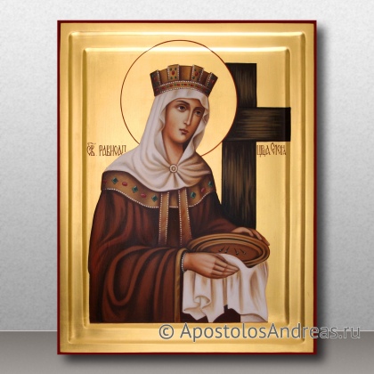 Рукописная икона Елена Константинопольская, царица, равноапостольная