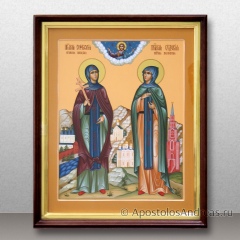 Икона Евфросиния Полоцкая игумения и Евдокия Московская княгиня, миниатюра № 1