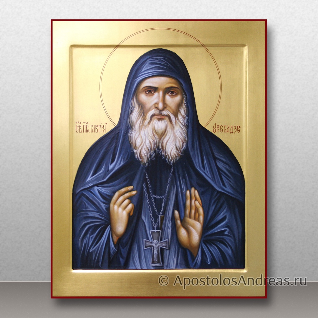 Икона Гавриил Ургебадзе (с золочением фона), образец № 2