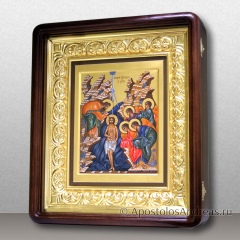 Икона Крещение Господне, в киоте с резной рамой и дверцей, миниатюра № 6