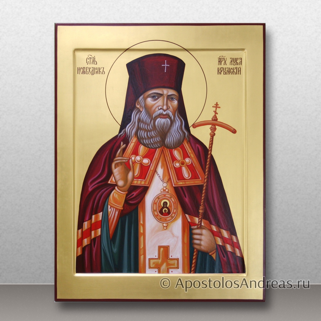 Икона Лука исповедник, Крымский с золочением фона, образец № 32