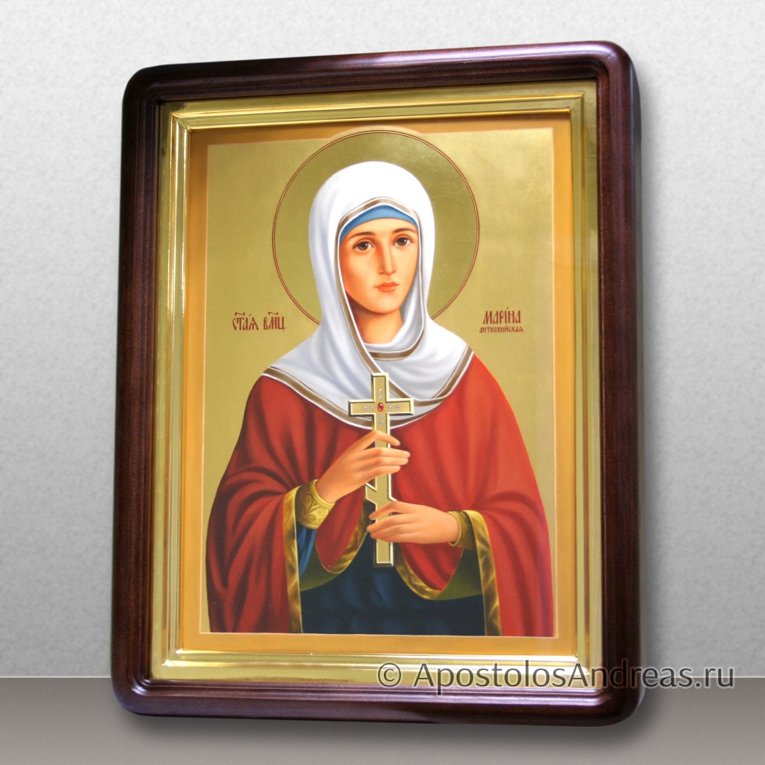 Икона Марина (Маргарита) Антиохийская, в киоте, образец № 11