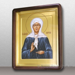 Икона Матрона Московская с золочением фона, в киоте, миниатюра № 33