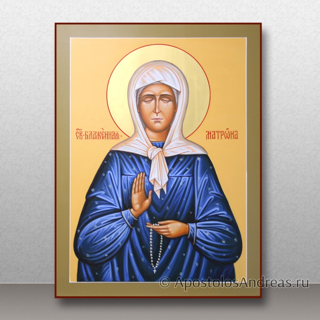 Икона Матроны Московской (с золочением нимба), образец № 39
