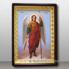 Икона Архангел Михаил, в киоте с резной рамой, миниатюра № 19