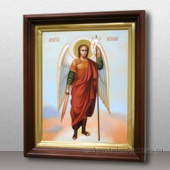 Икона в киоте Архангел Михаил, академическое письмо, миниатюра № 26