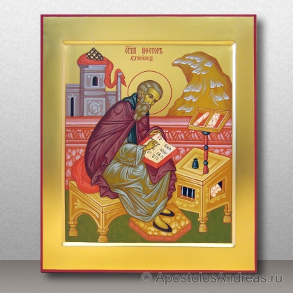 Рукописная икона Нестор Летописец, преподобный
