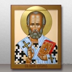 Икона Николай Мирликийский с золочением нимба, миниатюра № 61