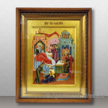 Рукописная икона Рождество Иоанна Предтечи