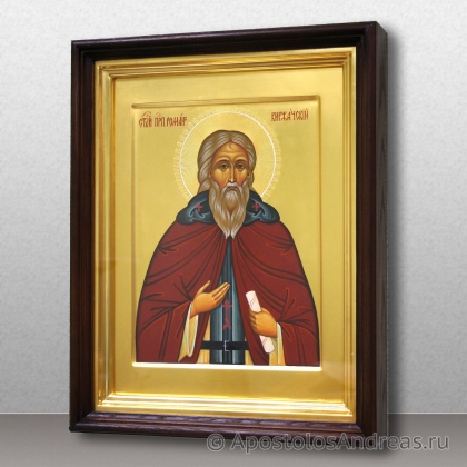 Рукописная икона Роман Киржачский, преподобный