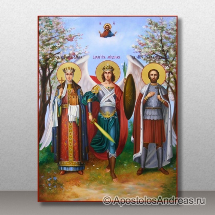 Рукописная икона Семейная икона #04