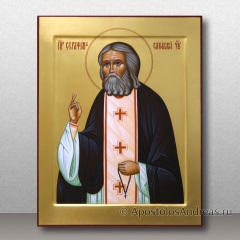 Именная икона с золочением Серафима Саровского, миниатюра № 26