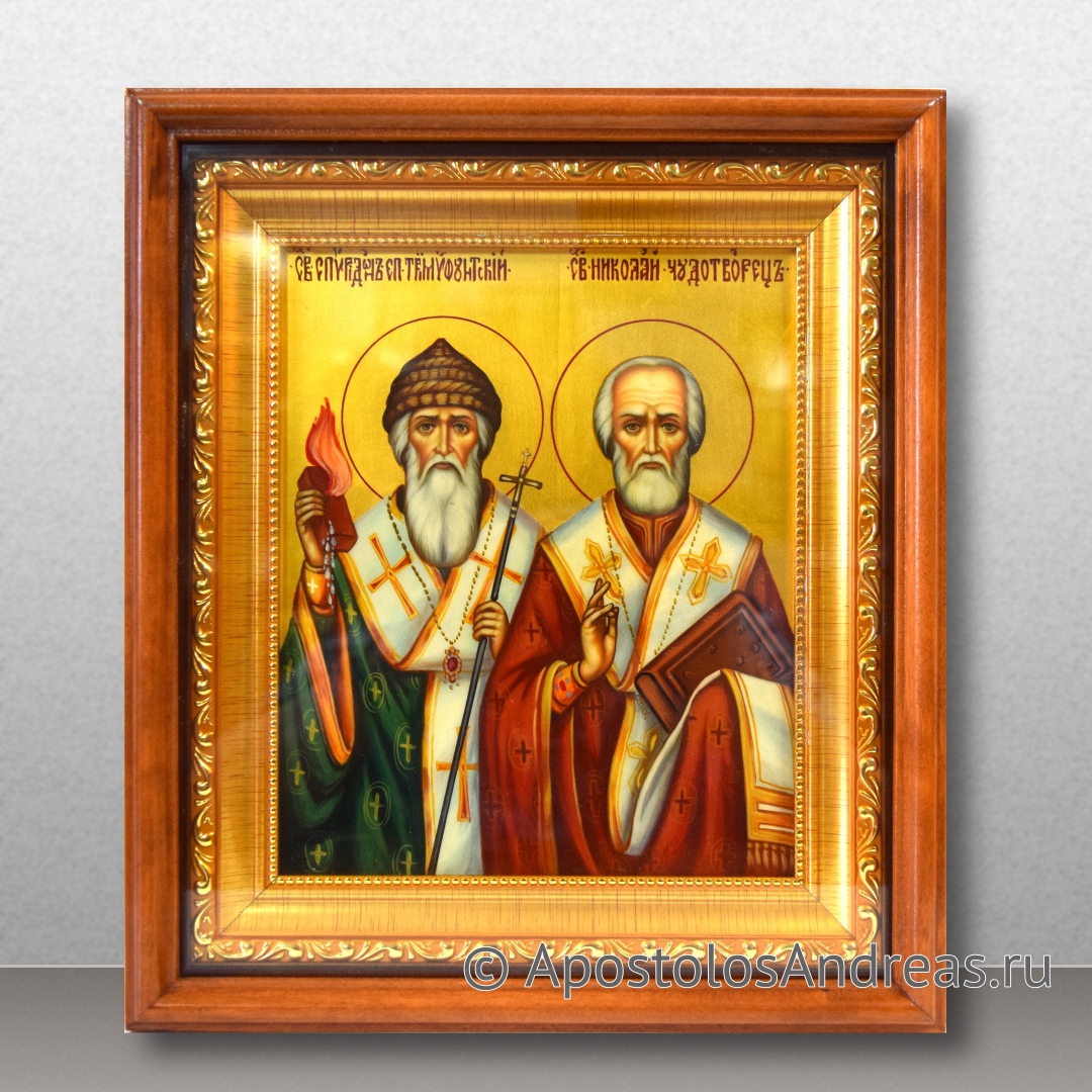 Икона Спиридон Тримифунтский и Николай Мирликийский | Образец № 1