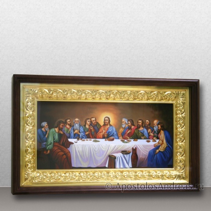 Рукописная икона Тайная вечеря