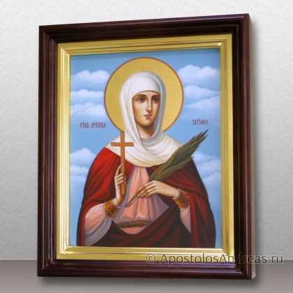 Рукописная икона Татьяна Римская, дева, диакониса, мученица